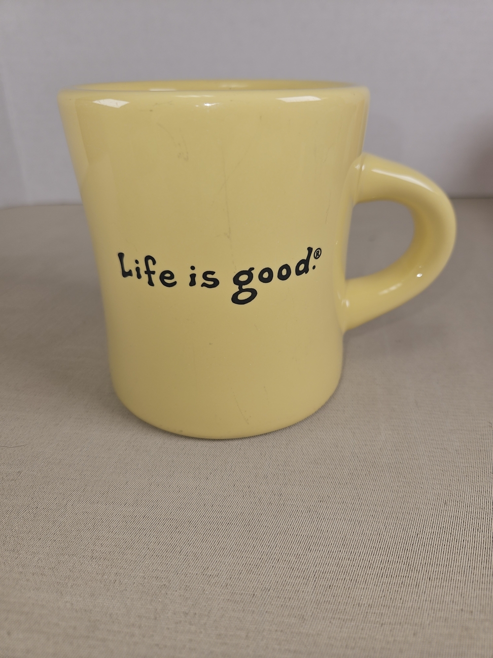 Life Is Good Yellow Ceramic Coffee Mug - Life Is Good